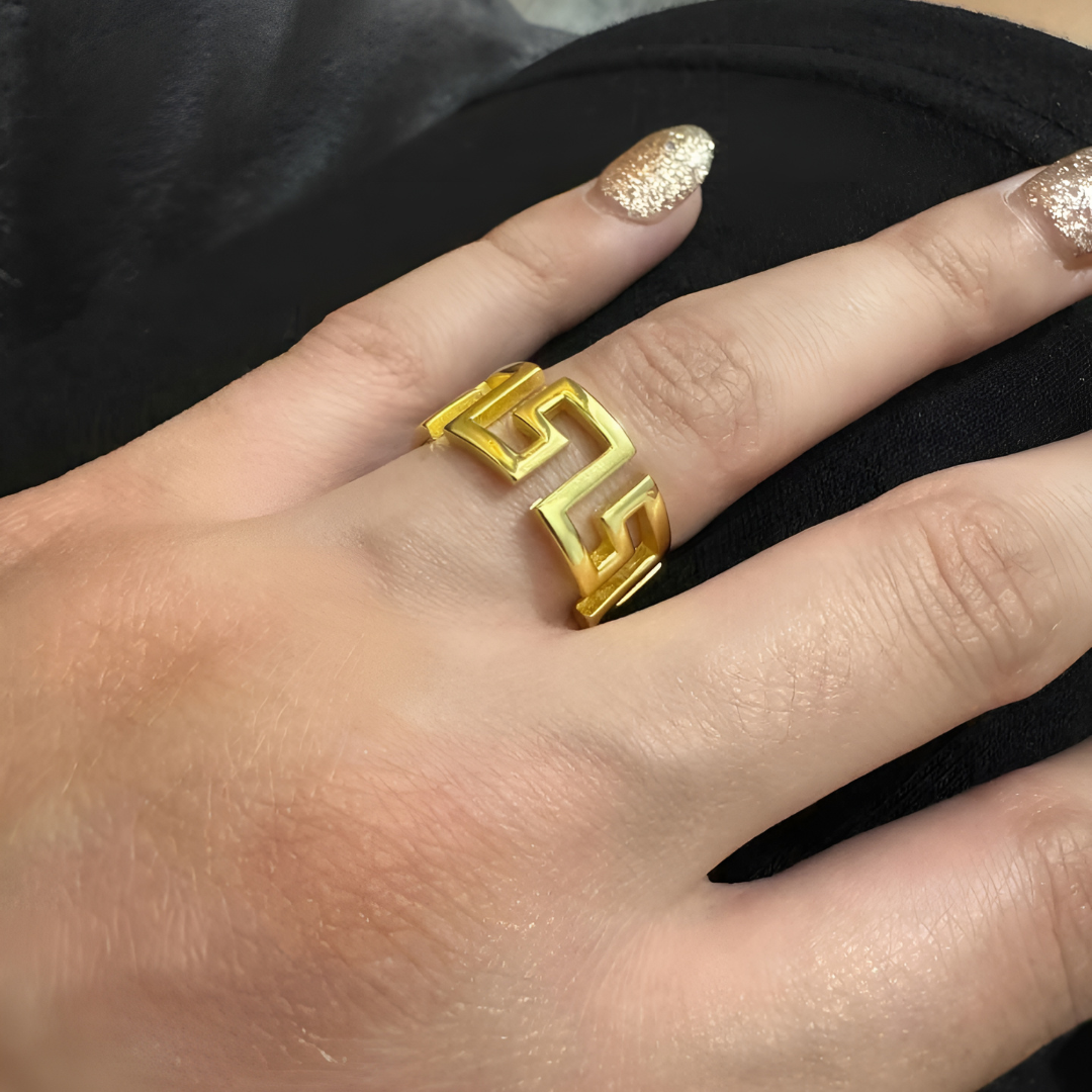 ransport back to 500 BC with our Ancient Greek Meander Ring.